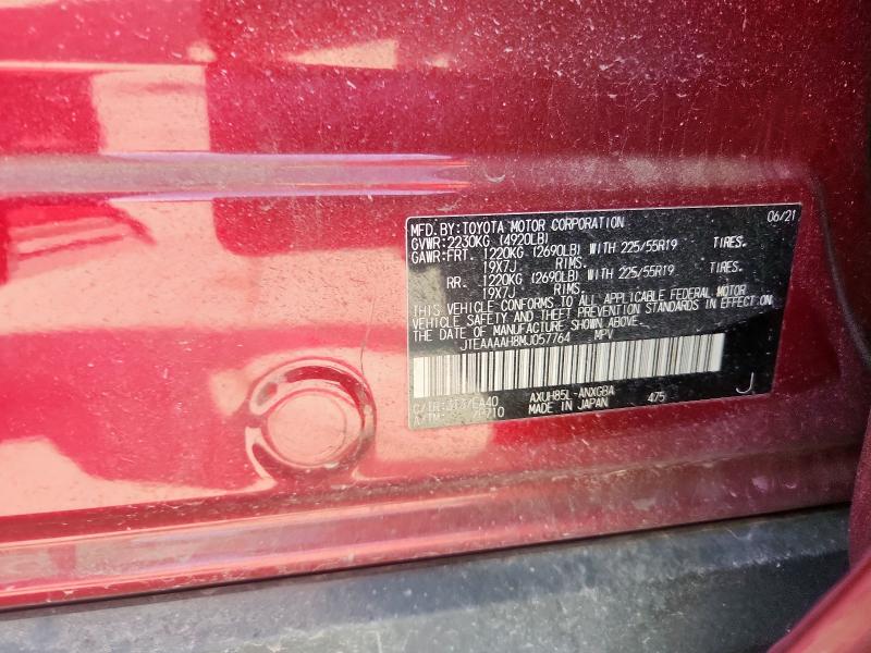 2021 TOYOTA VENZA XLE JTEAAAAH8MJ057764