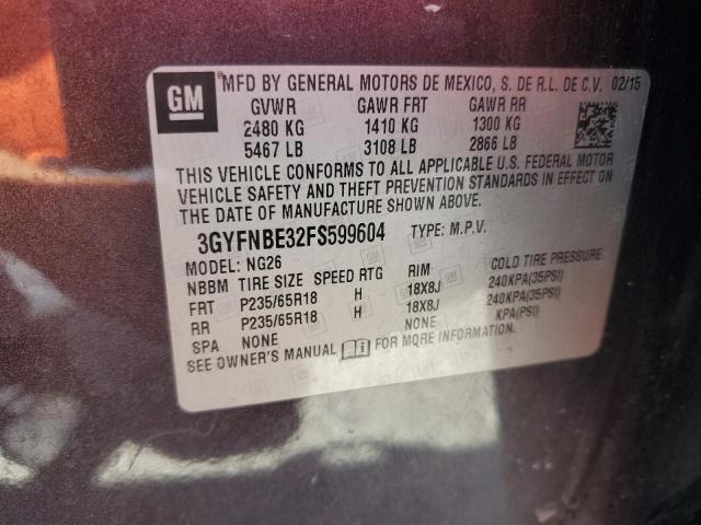 2015 CADILLAC SRX LUXURY - 3GYFNBE32FS599604