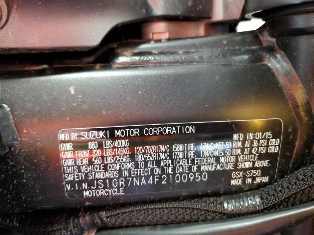 2015 SUZUKI GSX-S750 #3261368504