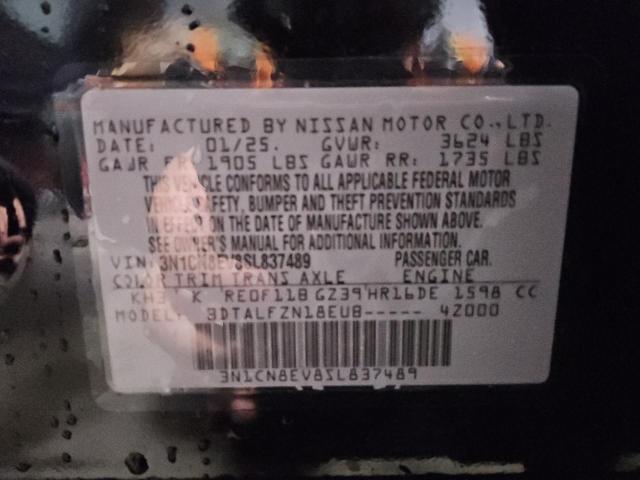 2025 NISSAN VERSA SV 3N1CN8EV8SL837489