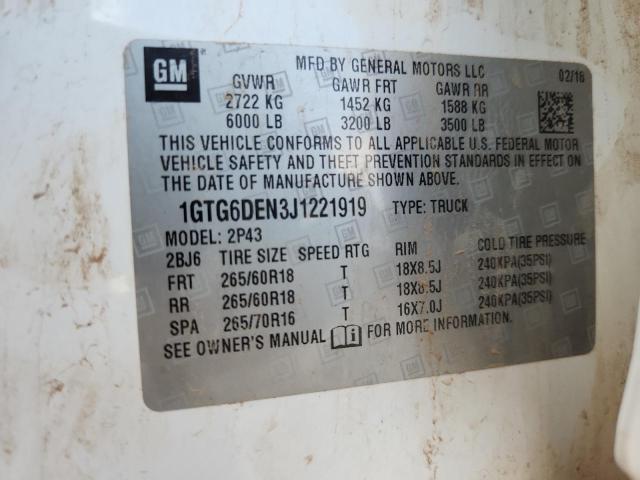 2018 GMC CANYON SLT - 1GTG6DEN3J1221919