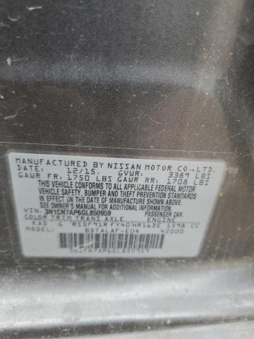 2016 NISSAN VERSA S - 3N1CN7AP6GL850959