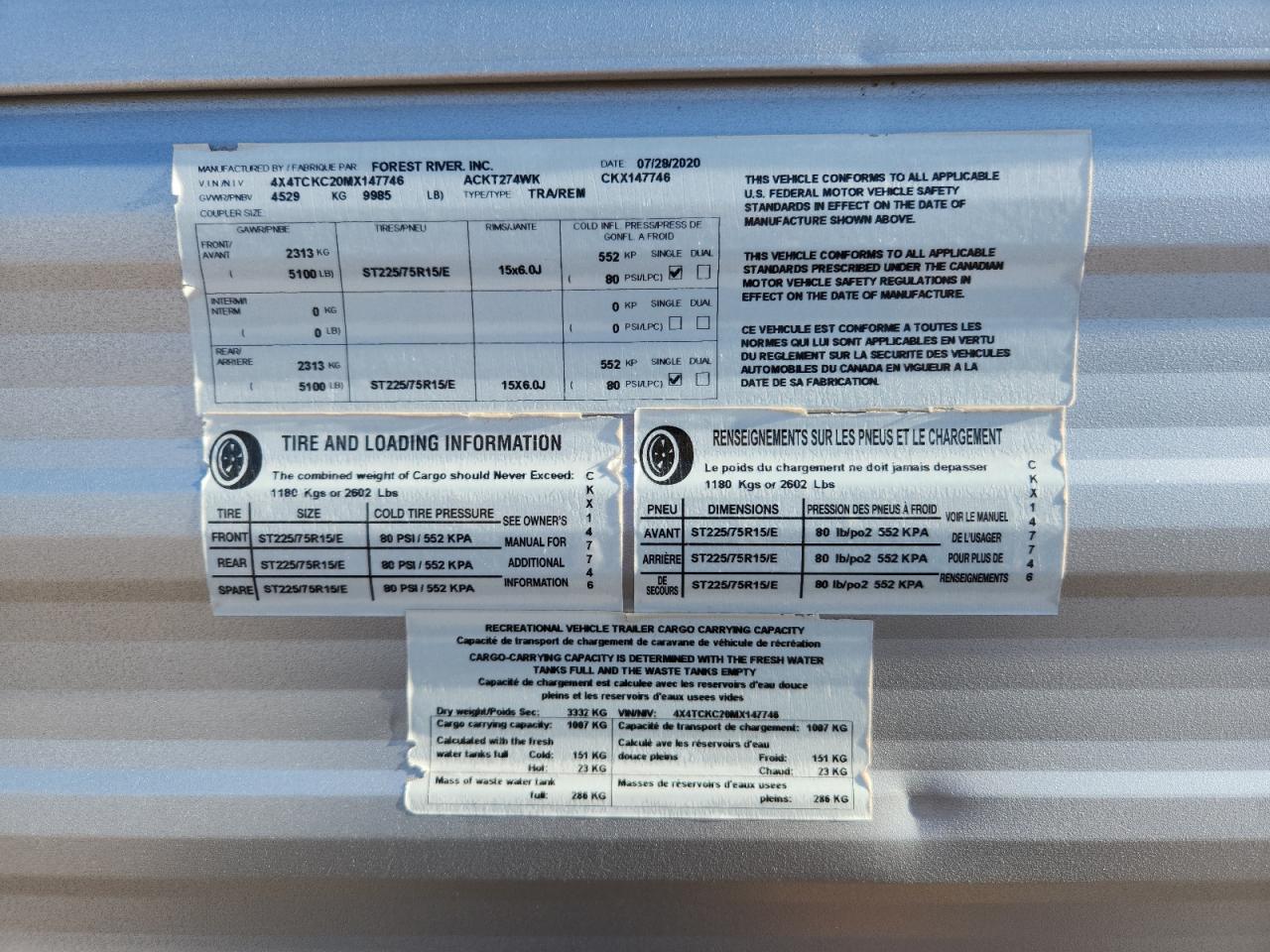 Lot #3278978069 2021 FVCH TRAILER