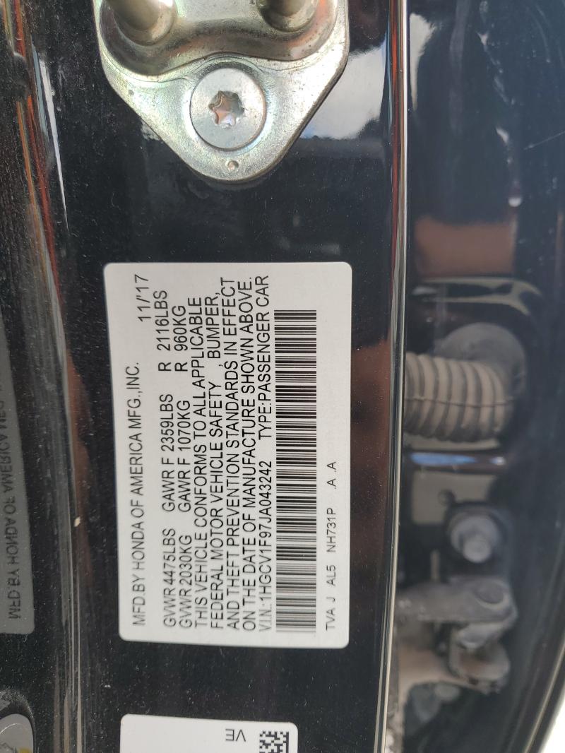 2018 HONDA ACCORD TOU #3312687193