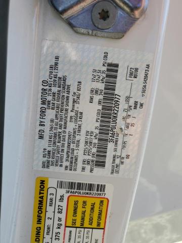 2019 FORD FUSION SE - 3FA6P0LU0KR220977