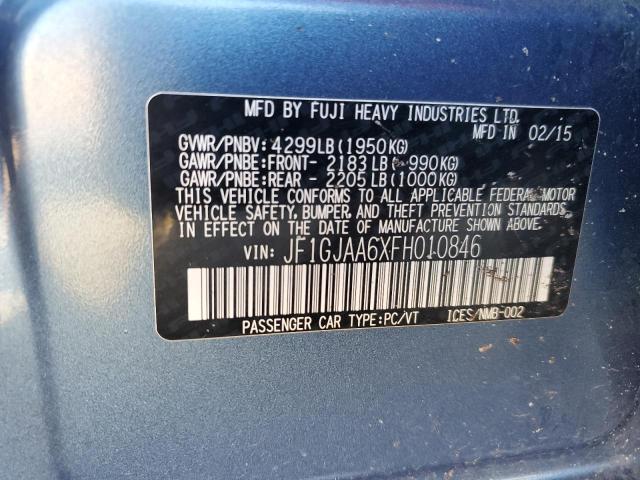 2015 SUBARU IMPREZA - JF1GJAA6XFH010846