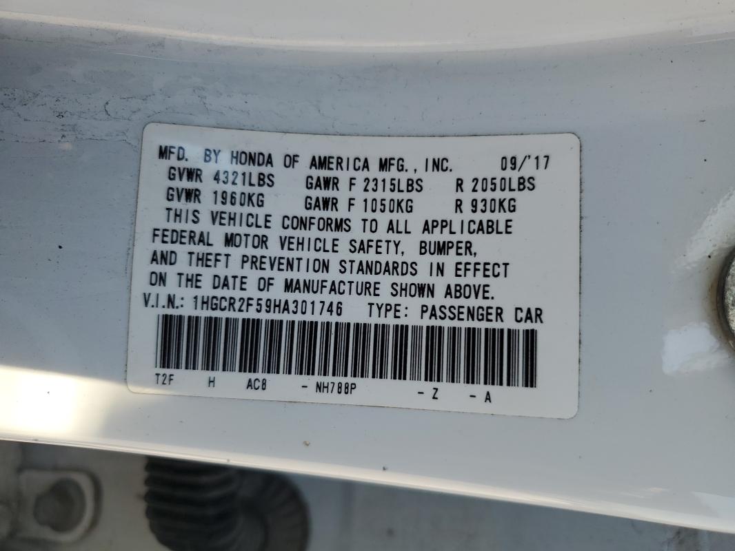 2017 HONDA ACCORD SPO #3297197395