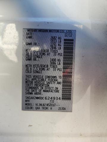 2013 NISSAN PATHFINDER - 5N1AR2MM0DC624934
