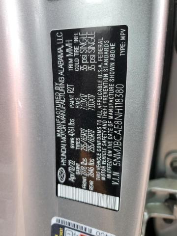 2022 HYUNDAI TUCSON SEL - 5NMJBCAE8NH118380