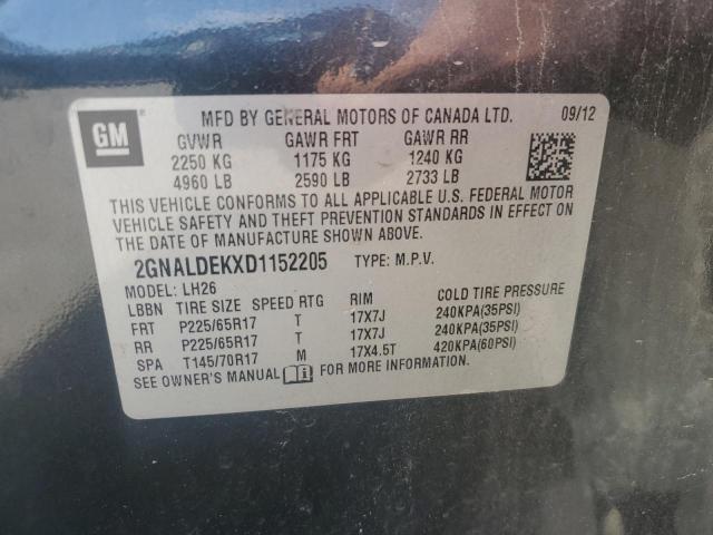 2013 CHEVROLET EQUINOX LT #3296085844