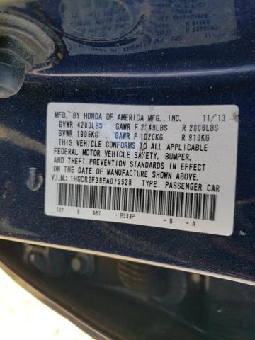 2014 HONDA ACCORD LX - 1HGCR2F39EA075525