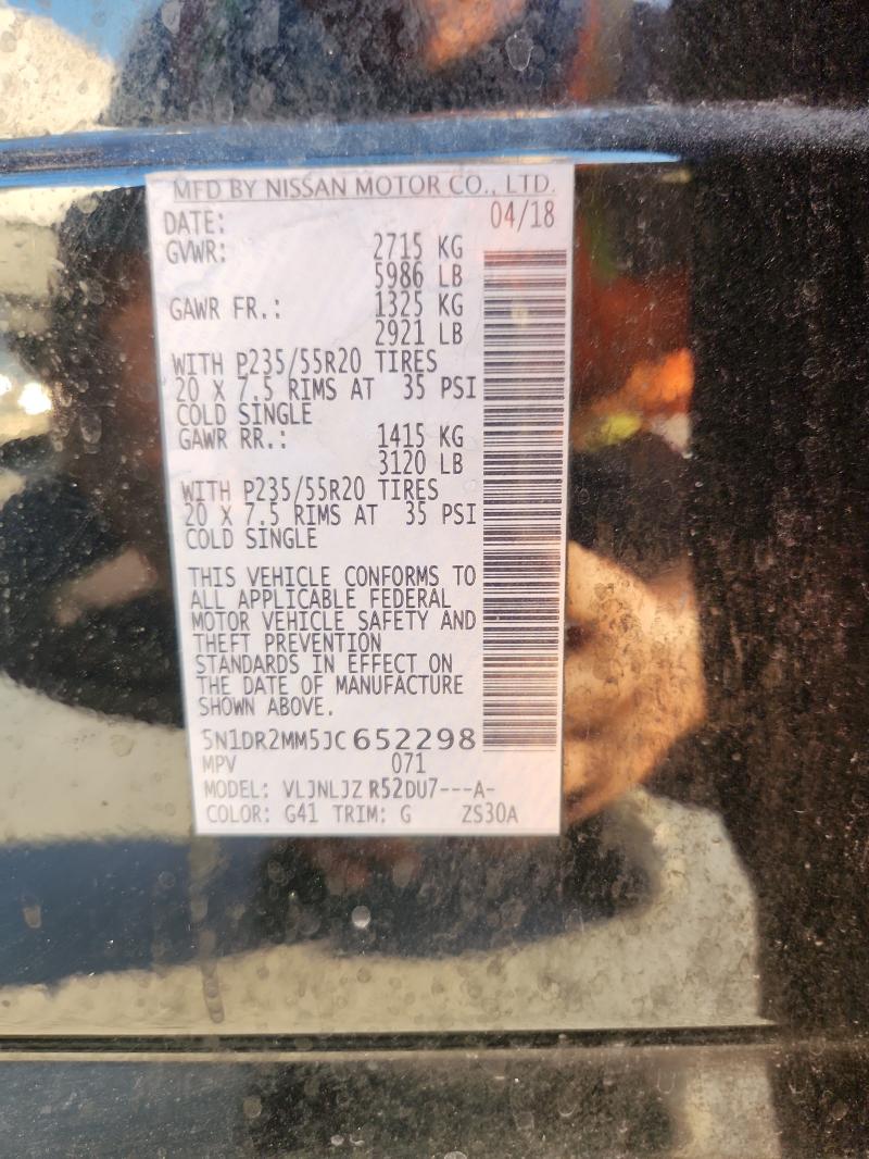 2018 NISSAN PATHFINDER - 5N1DR2MM5JC652298