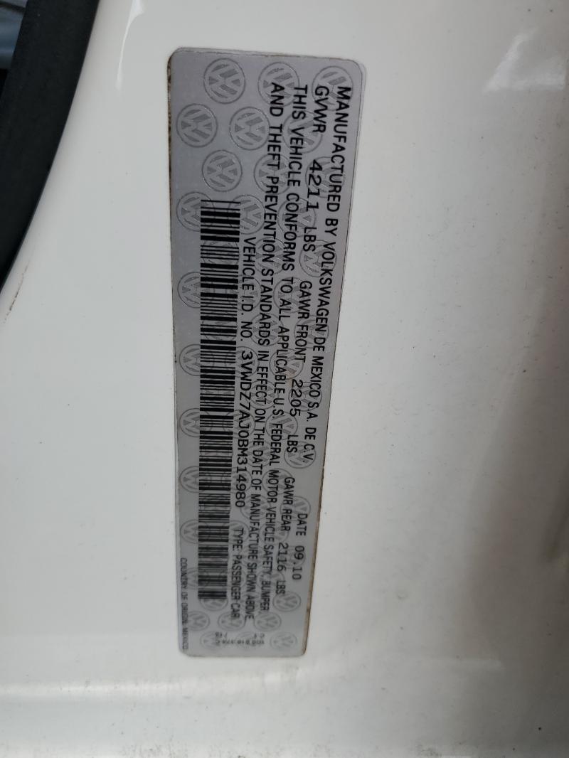 2011 VOLKSWAGEN JETTA SE #3275769531