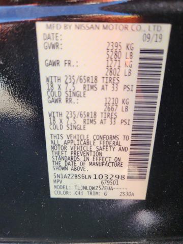 2020 NISSAN MURANO SV 5N1AZ2BS6LN103298