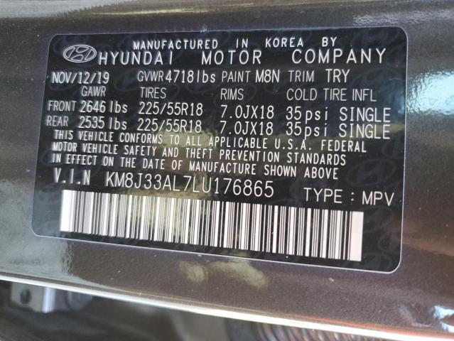 2020 HYUNDAI TUCSON LIM KM8J33AL7LU176865