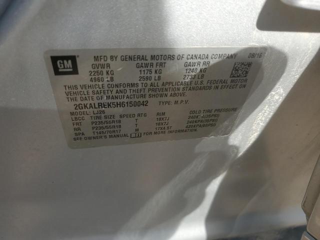 2017 GMC TERRAIN DE 2GKALREK5H6150042