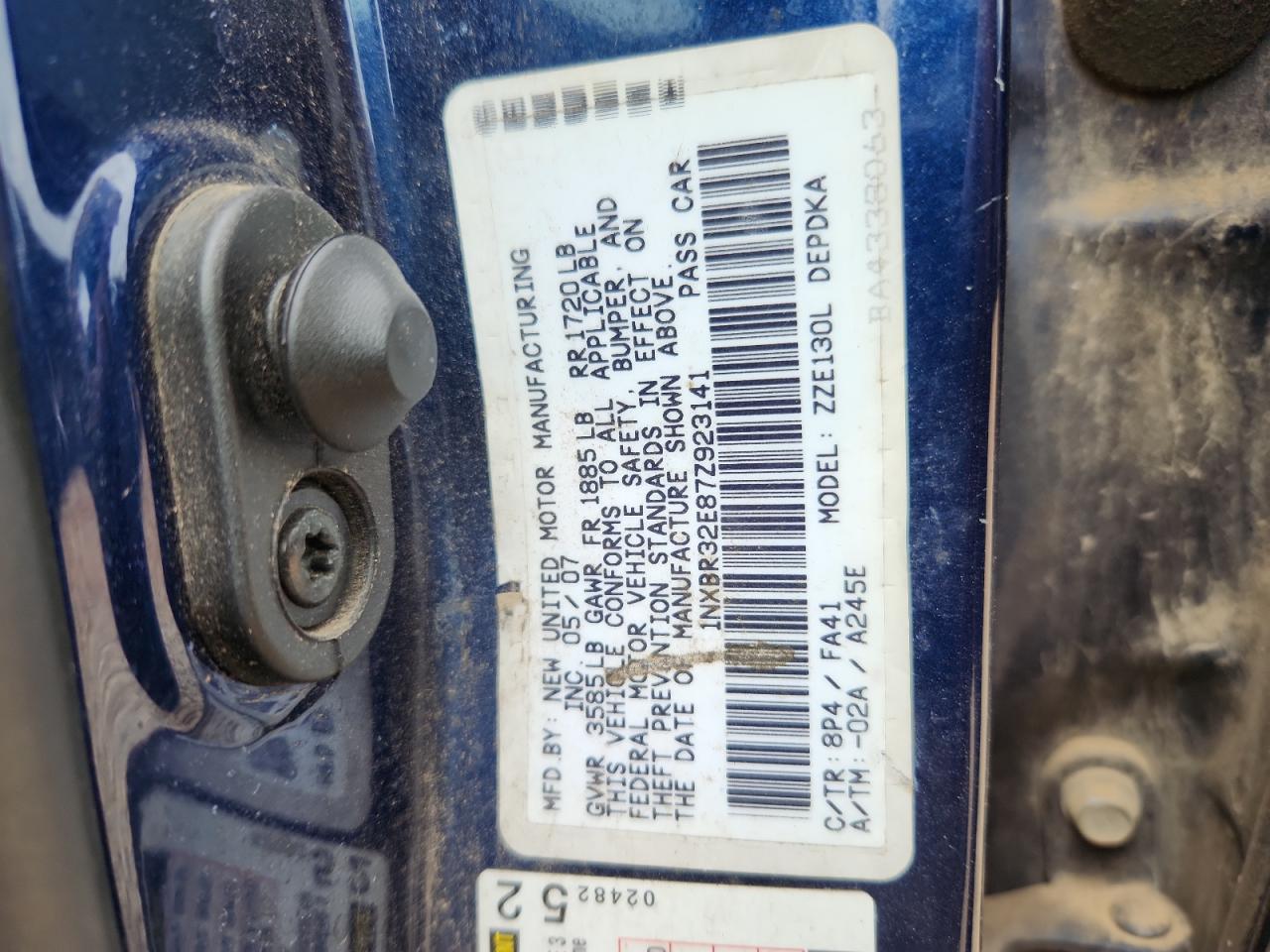 Lot #3275464710 2007 TOYOTA COROLLA CE