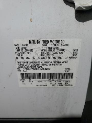 2013 FORD EXPLORER - 1FM5K7B82DGA53206