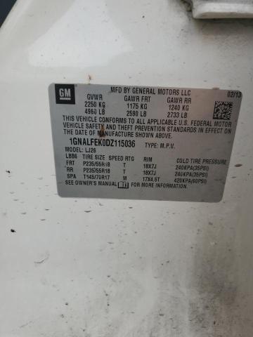 2013 CHEVROLET EQUINOX LT - 1GNALFEK0DZ115036