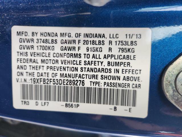 2013 HONDA CIVIC LX - 19XFB2F53DE289276