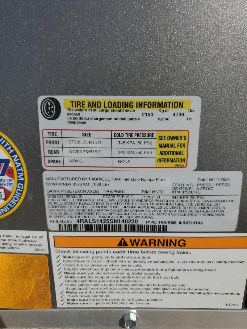 2025 INTERSTATE UNKNOWN #3271684366