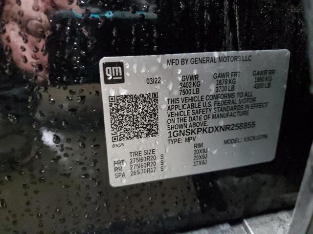 2022 CHEVROLET TAHOE K150 #3291060176