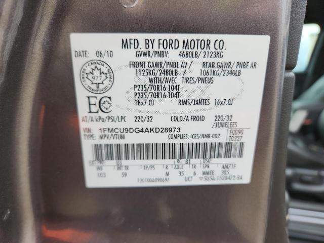 2010 FORD ESCAPE XLT - 1FMCU9DG4AKD28973