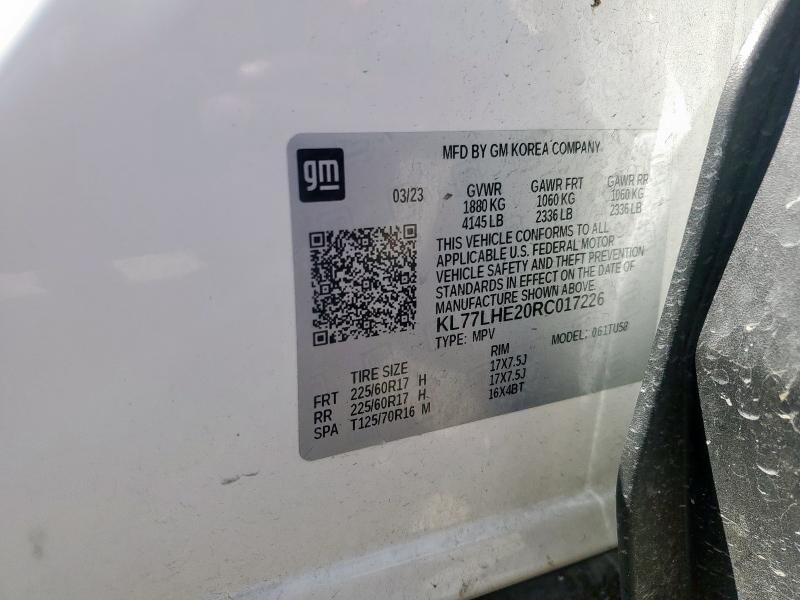 2024 CHEVROLET TRAX 1LT - KL77LHE20RC017226