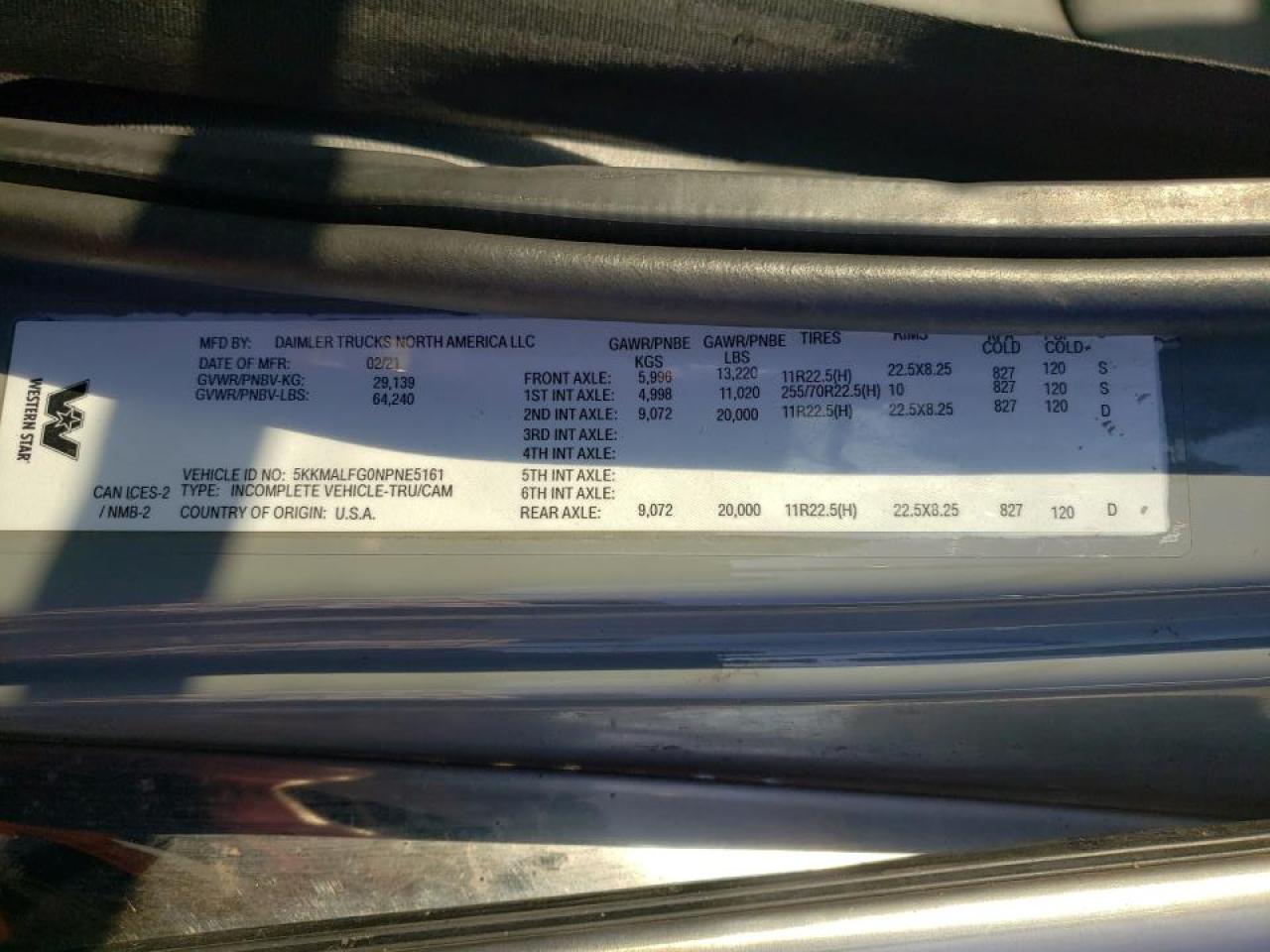 Lot #3310515098 2022 WESTERN STAR/AUTO CAR CONVENTION