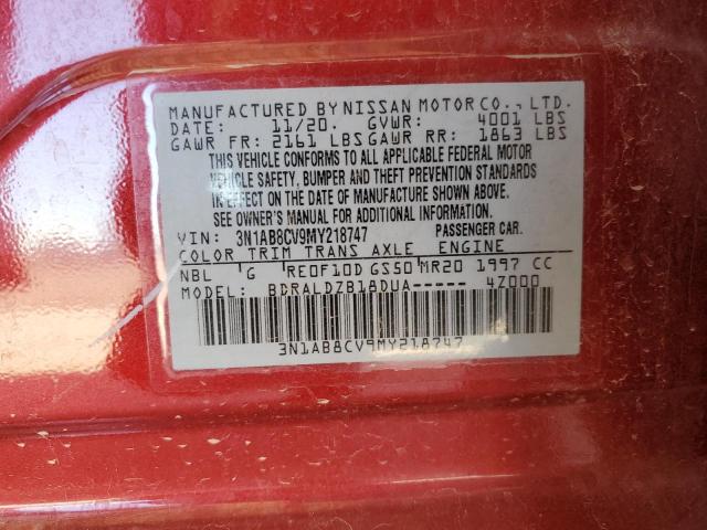 2021 NISSAN SENTRA SV - 3N1AB8CV9MY218747