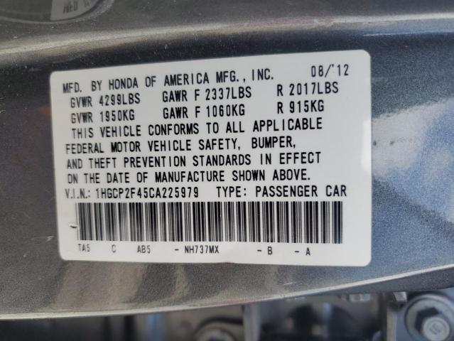 2012 HONDA ACCORD LXP - 1HGCP2F45CA225979