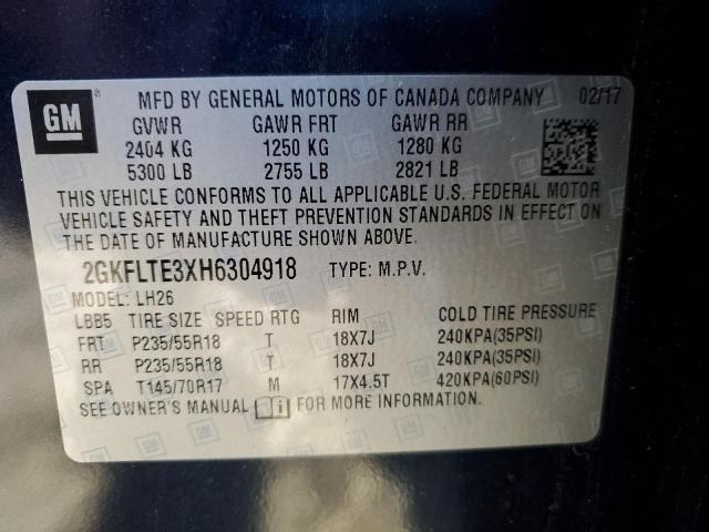 2017 GMC TERRAIN SL - 2GKFLTE3XH6304918