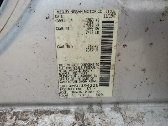 2020 NISSAN ALTIMA S - 1N4BL4BV5LC194226