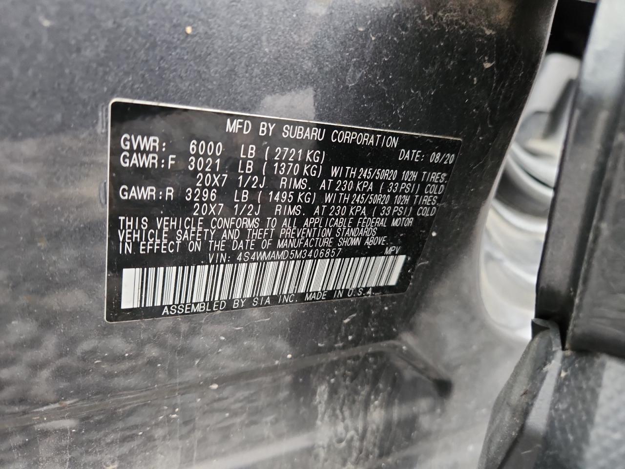 SUBARU ASCENT LIMITED