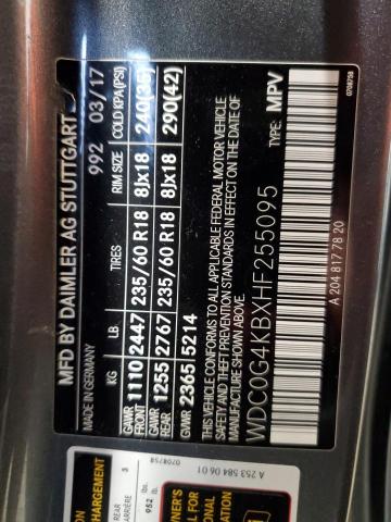 2017 MERCEDES-BENZ GLC 300 4M WDC0G4KBXHF255095