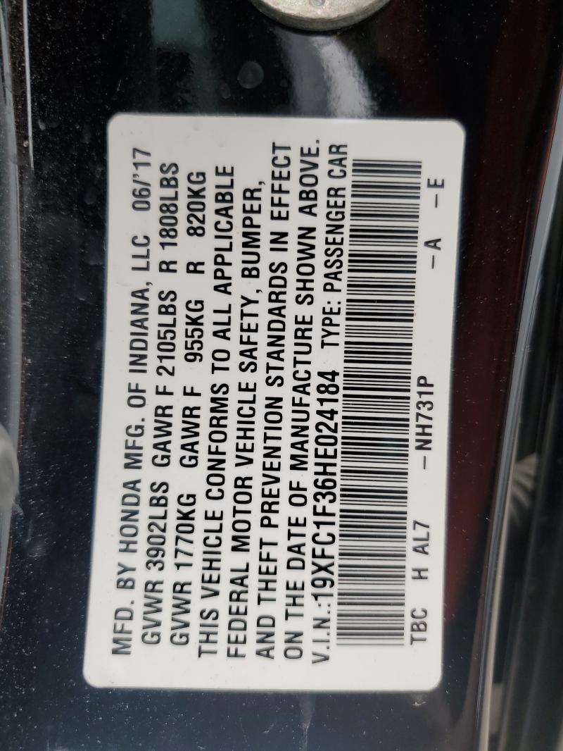 2017 HONDA CIVIC EX 19XFC1F36HE024184