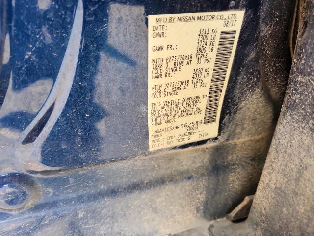 2017 NISSAN TITAN SV 1N6AA1E5XHN562589