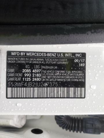 2018 MERCEDES-BENZ C 300 55SWF4JB2JU247375