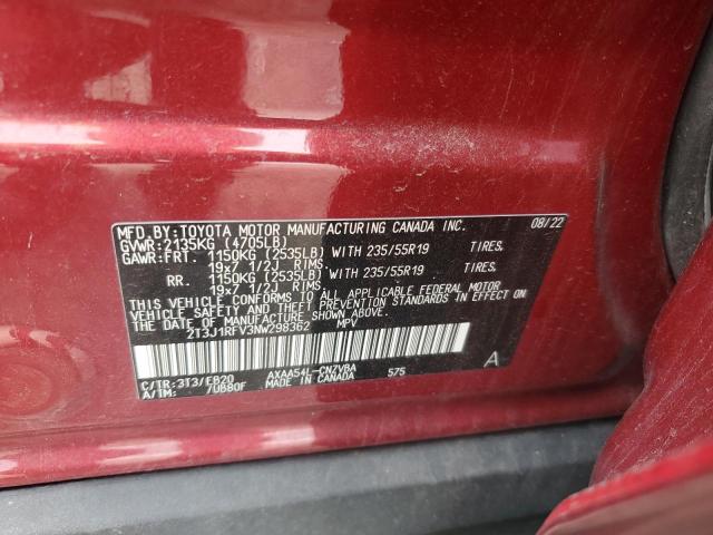 2022 TOYOTA RAV4 ADVEN - 2T3J1RFV3NW298362