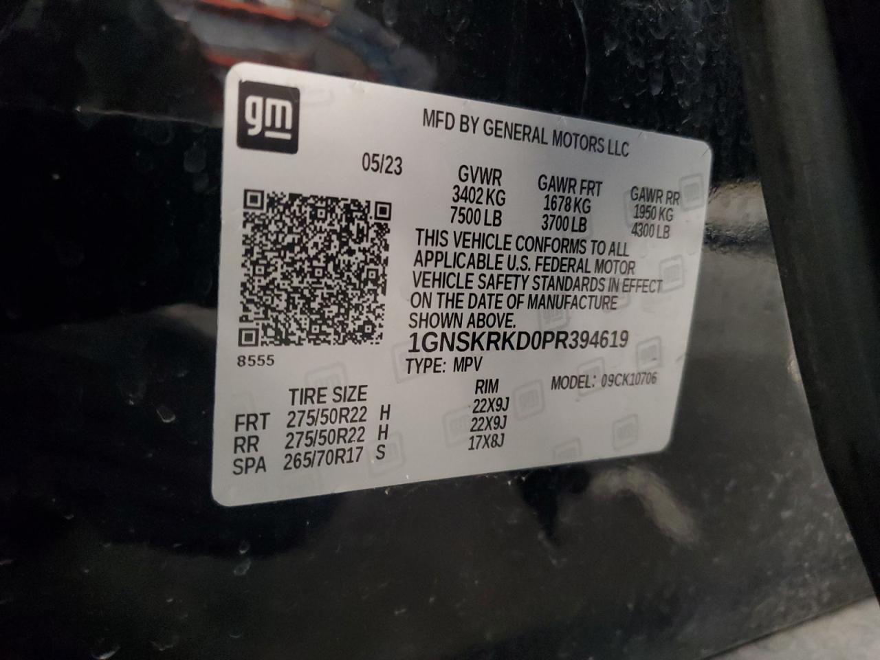 CHEVROLET TAHOE K1500 RST