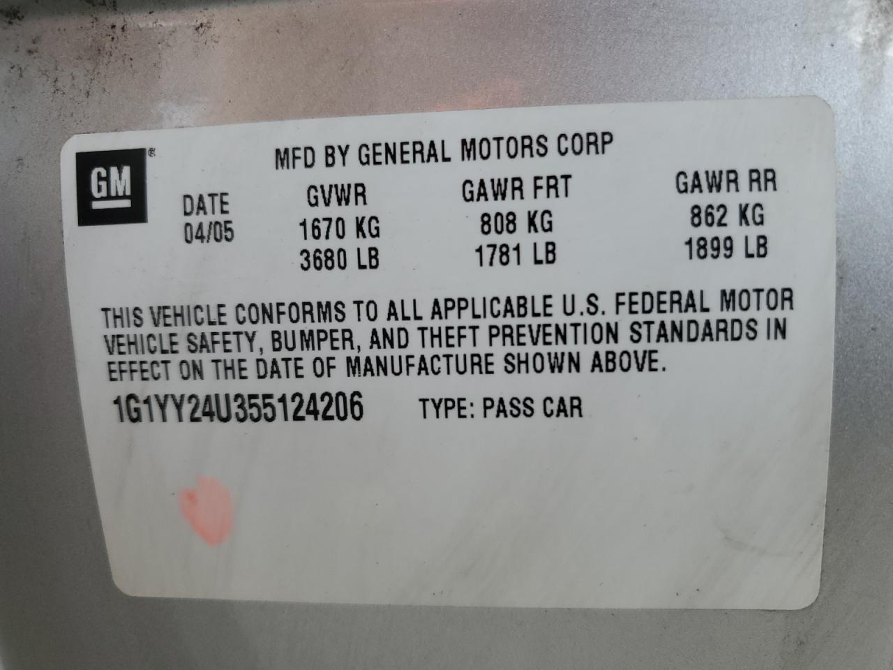 Lot #3276486155 2005 CHEVROLET CORVETTE