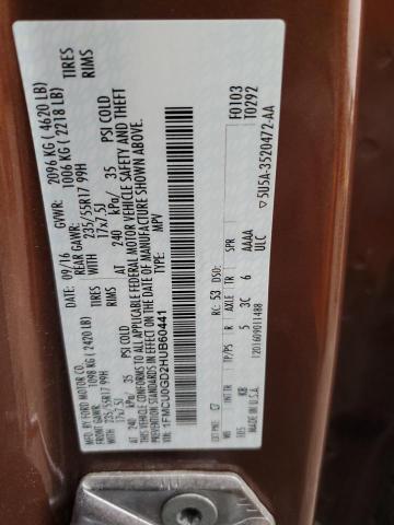 2017 FORD ESCAPE SE - 1FMCU0GD2HUB60441