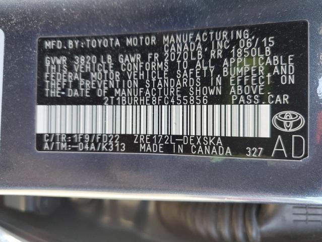 2015 TOYOTA COROLLA L - 2T1BURHE8FC455856