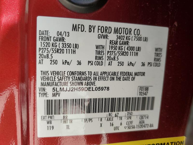 2013 LINCOLN NAVIGATOR - 5LMJJ2H59DEL05978