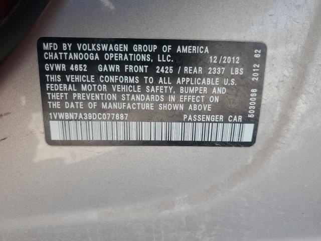 2013 VOLKSWAGEN PASSAT SE #3285012948
