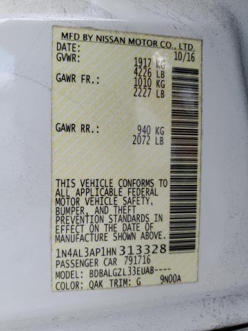 2017 NISSAN ALTIMA 2.5 #3302799893