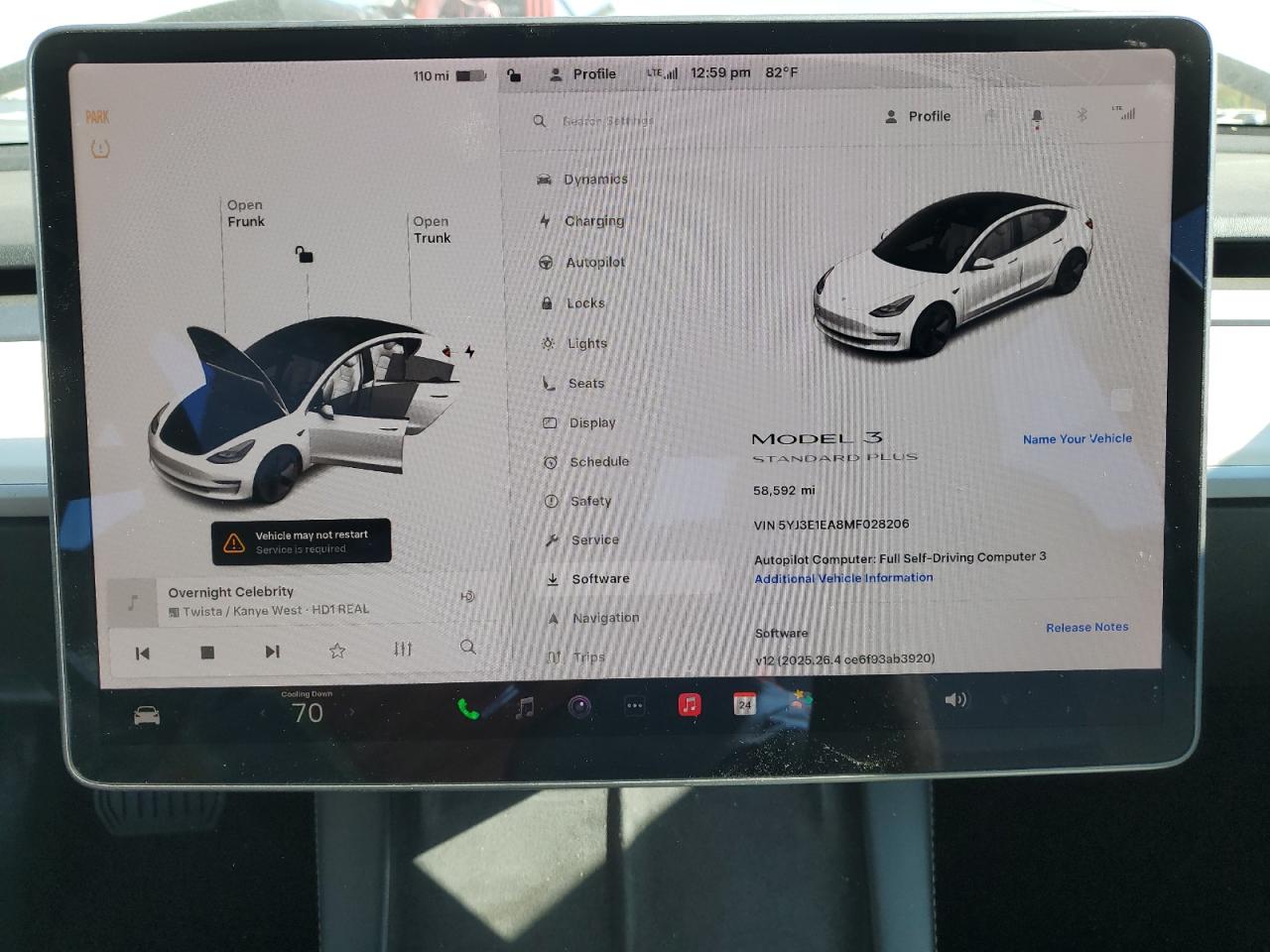 Lot #3302766383 2021 TESLA MODEL 3