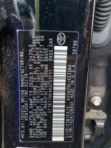 2019 TOYOTA CAMRY L - 4T1B11HK4KU751711