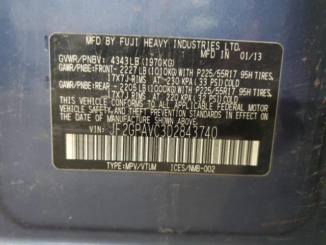 2013 SUBARU XV CROSSTR #3264521520