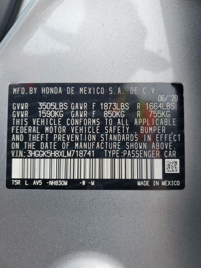 2020 HONDA FIT EX - 3HGGK5H8XLM718741